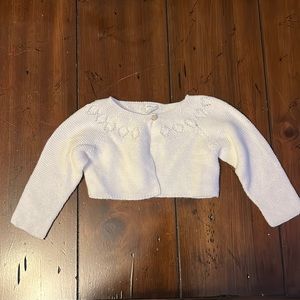 Baby white cardigan size 12 months
